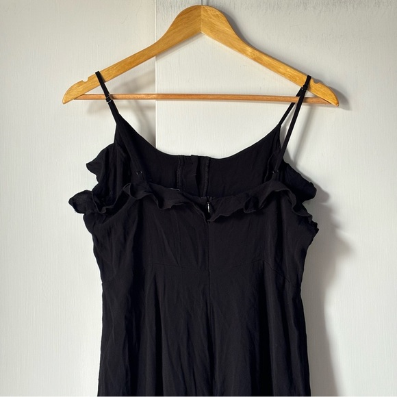 Kachel x Anthropologie Ruffled Jumpsuit Wide Leg in Black - Picture 8 of 13